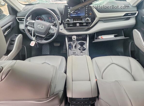 5TDGZRBH8LS046396 2020 TOYOTA HIGHLANDER Blue Dashboard view
