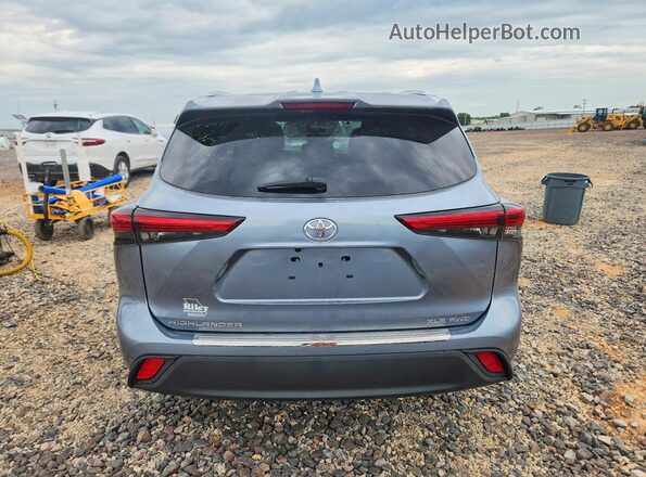 5TDGZRBH8LS046396 2020 TOYOTA HIGHLANDER Blue Rear view