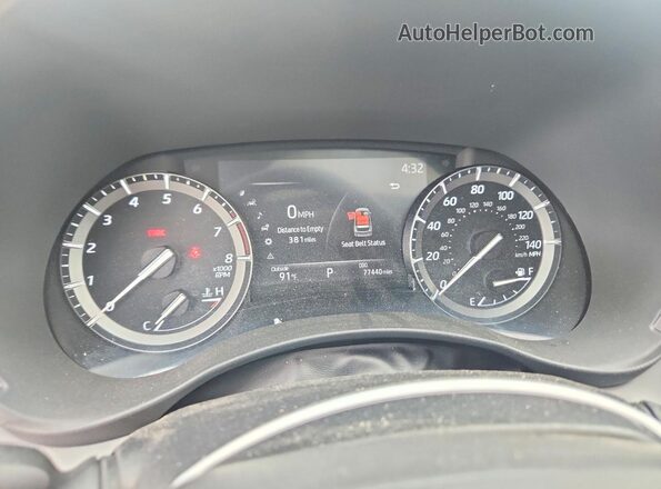5TDGZRBH8LS046396 2020 TOYOTA HIGHLANDER Blue Instrument cluster view