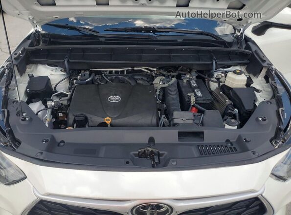 5TDGZRBH8MS079660 2021 TOYOTA HIGHLANDER Белый Вид подкапотного пространства
