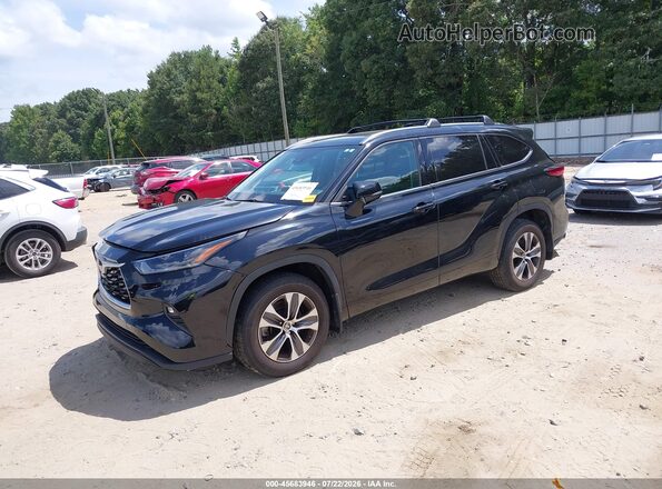 5TDGZRBH8MS105027 2021 TOYOTA HIGHLANDER Black წინა მარცხენა ხედი სამი მეოთხედიდან