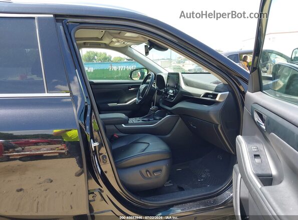5TDGZRBH8MS105027 2021 TOYOTA HIGHLANDER Black წინა სალონის ხედი