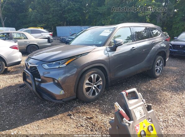 5TDGZRBH8MS529002 2021 TOYOTA HIGHLANDER Gray Передня ліва чверть