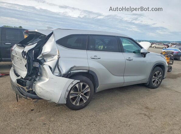 5TDGZRBH8MS539433 2021 TOYOTA HIGHLANDER Silver Rear right