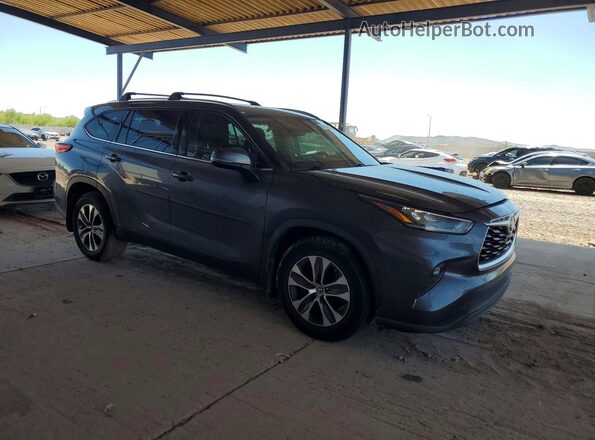 5TDGZRBH9LS514037 2020 TOYOTA HIGHLANDER Charcoal Front right