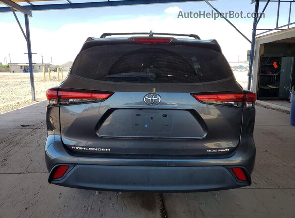5TDGZRBH9LS514037 2020 TOYOTA HIGHLANDER Charcoal Rear view