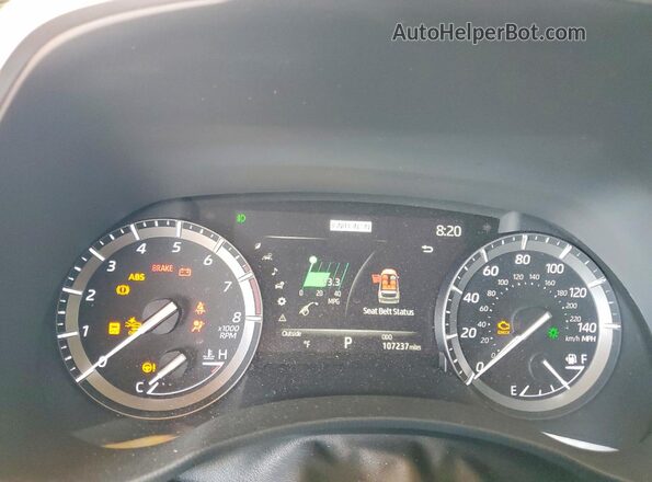 5TDGZRBH9LS514037 2020 TOYOTA HIGHLANDER Charcoal Instrument cluster view