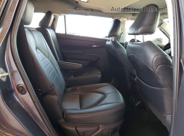 5TDGZRBH9LS514037 2020 TOYOTA HIGHLANDER Charcoal Rear interior view