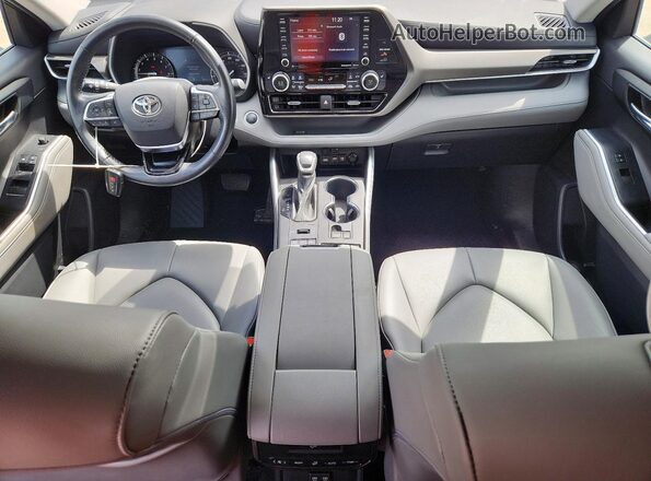 5TDGZRBHXMS079367 2021 TOYOTA HIGHLANDER Blue Առջևի վահանակի տեսք
