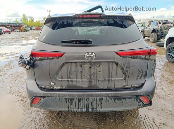 5TDGZRBHXMS115848 2021 TOYOTA HIGHLANDER Gray Widok z tyłu