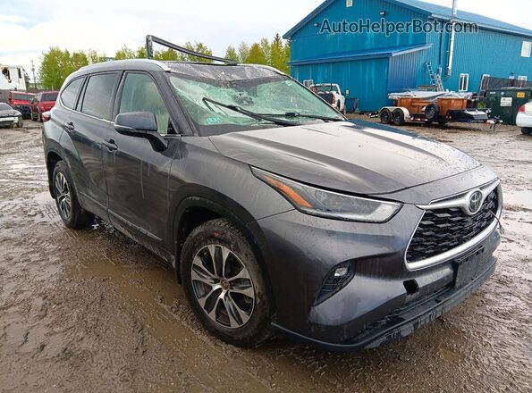 5TDGZRBHXMS115848 2021 TOYOTA HIGHLANDER Gray Przód prawy