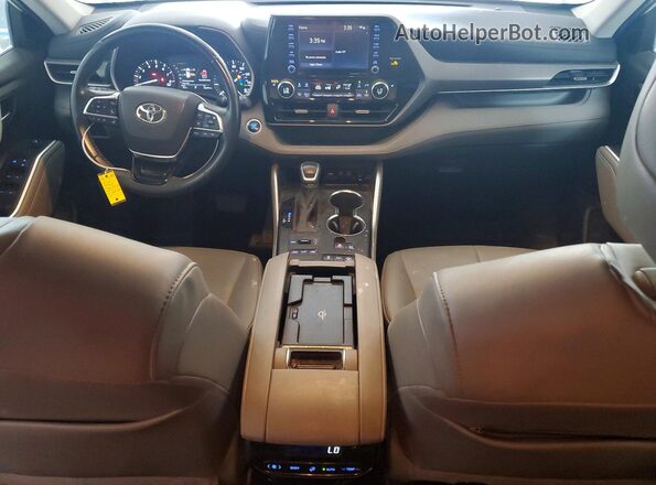 5TDGZRBHXMS535030 2021 TOYOTA HIGHLANDER Белый Вид панели приборов