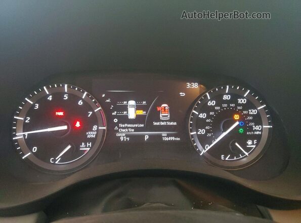 5TDGZRBHXMS535030 2021 TOYOTA HIGHLANDER Белый Вид щитка приборов