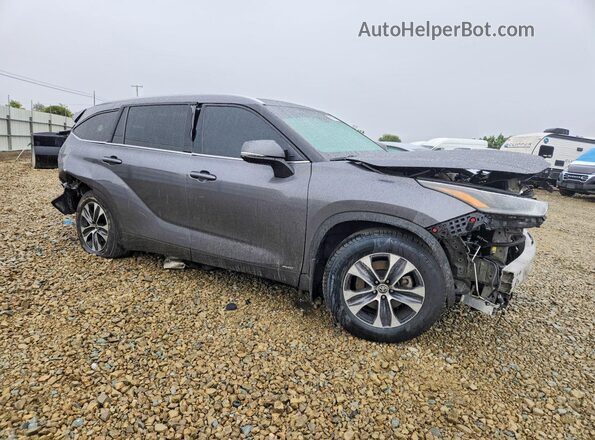 5TDHBRCH2NS553076 2022 TOYOTA HIGHLANDER Gray Przód prawy