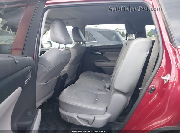 5TDHZRAH1MS079604 2021 TOYOTA HIGHLANDER Red Vista de la etiqueta del VIN
