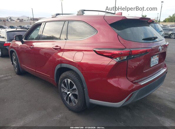 5TDHZRAH1MS079604 2021 TOYOTA HIGHLANDER Red Trasero izquierdo
