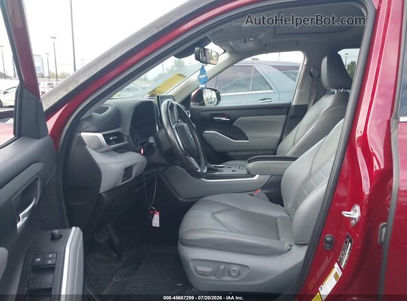 5TDHZRAH1MS079604 2021 TOYOTA HIGHLANDER Red Vista interior delantera