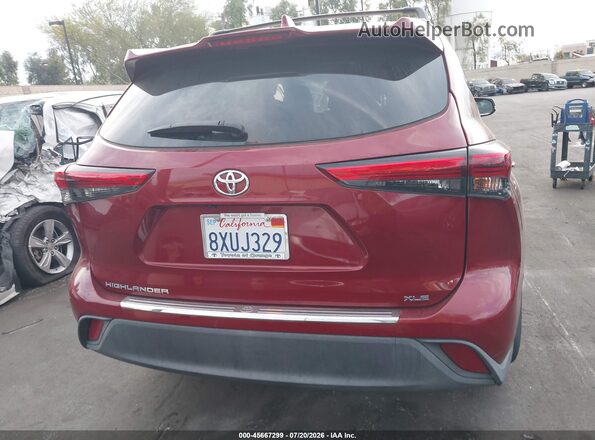 5TDHZRAH1MS079604 2021 TOYOTA HIGHLANDER Red 