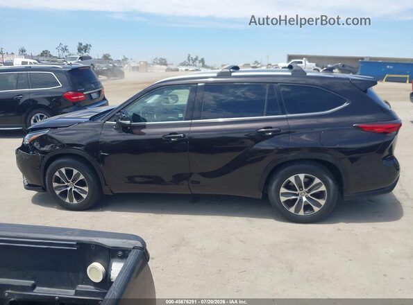 5TDHZRAH8LS007653 2020 TOYOTA HIGHLANDER Dark Brown Vista interior de 360 grados