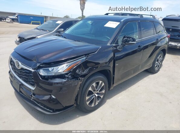 5TDHZRAH8LS007653 2020 TOYOTA HIGHLANDER Dark Brown Vista tres cuartos delantera izquierda