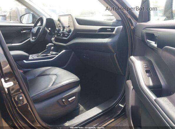5TDHZRAH8LS007653 2020 TOYOTA HIGHLANDER Dark Brown Vista interior delantera