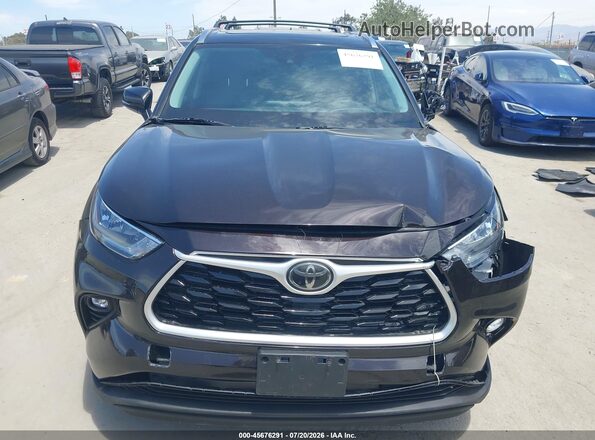 5TDHZRAH8LS007653 2020 TOYOTA HIGHLANDER Dark Brown Vista del cuadro de instrumentos