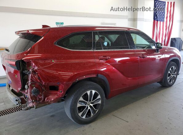 5TDHZRBH0LS039706 2020 TOYOTA HIGHLANDER Red Rear right
