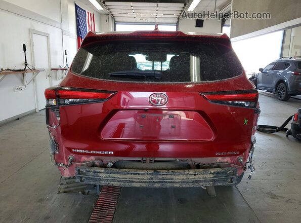 5TDHZRBH0LS039706 2020 TOYOTA HIGHLANDER Red Rear view