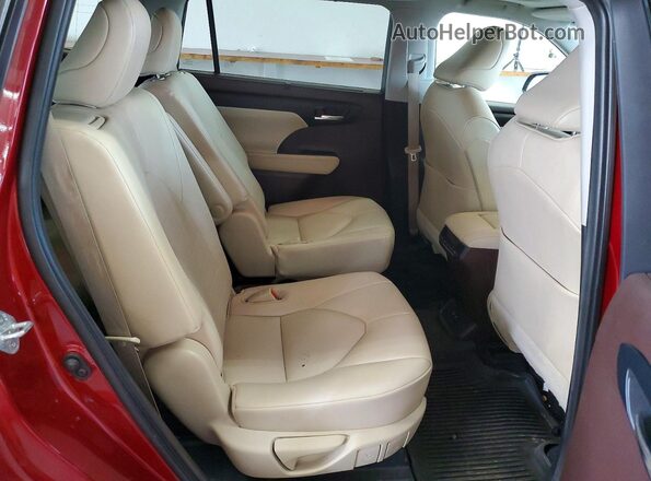 5TDHZRBH0LS039706 2020 TOYOTA HIGHLANDER Red Rear interior view
