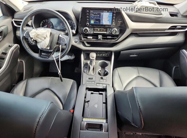 5TDHZRBH1LS028407 2020 TOYOTA HIGHLANDER Black Widok deski rozdzielczej