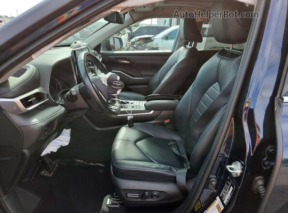 5TDHZRBH1LS028407 2020 TOYOTA HIGHLANDER Black Widok wnętrza z przodu