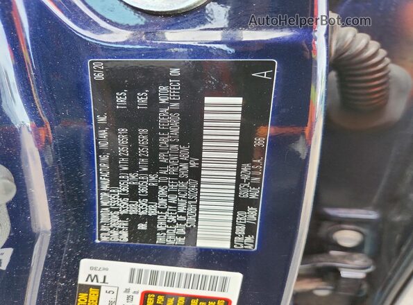 5TDHZRBH1LS028407 2020 TOYOTA HIGHLANDER Black Widok naklejki z numerem VIN