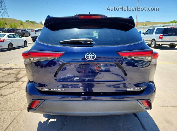 5TDHZRBH3MS108230 2021 TOYOTA HIGHLANDER Blue Widok z tyłu