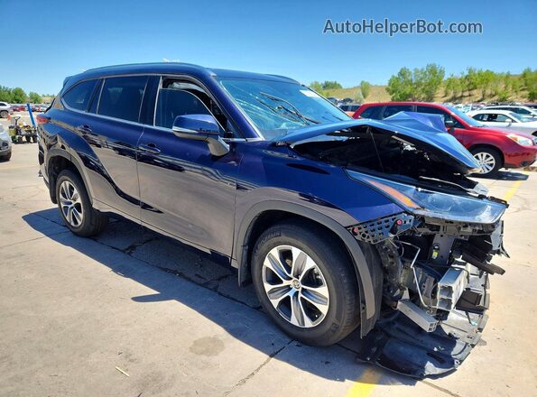 5TDHZRBH3MS108230 2021 TOYOTA HIGHLANDER Blue Przód prawy