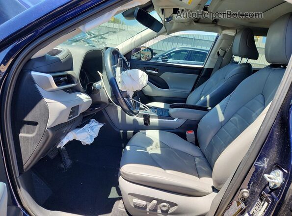 5TDHZRBH3MS108230 2021 TOYOTA HIGHLANDER Blue Widok wnętrza z przodu