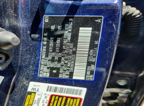 5TDHZRBH3MS108230 2021 TOYOTA HIGHLANDER Blue Widok wnętrza 360 stopni