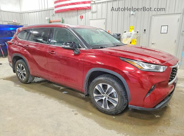 5TDHZRBH4LS005185 2020 TOYOTA HIGHLANDER Red Передня права чверть
