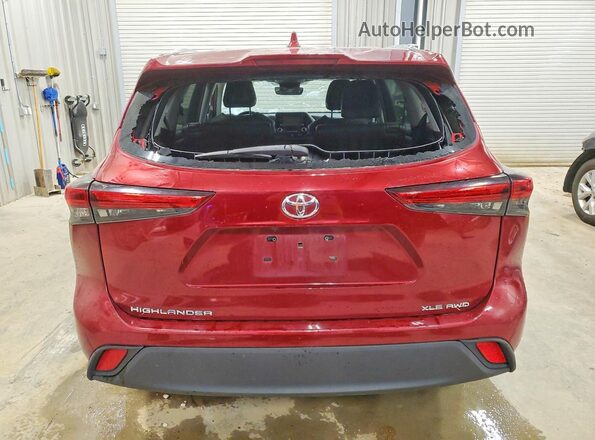 5TDHZRBH4LS005185 2020 TOYOTA HIGHLANDER Red Вид ззаду