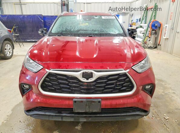 5TDHZRBH4LS005185 2020 TOYOTA HIGHLANDER Red Вид спереду