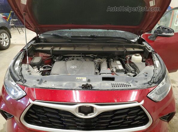 5TDHZRBH4LS005185 2020 TOYOTA HIGHLANDER Red Вид підкапотного простору
