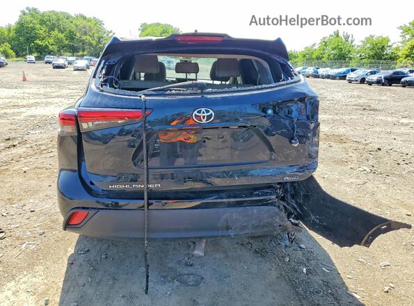 5TDHZRBH6LS506742 2020 TOYOTA HIGHLANDER Black Rear view