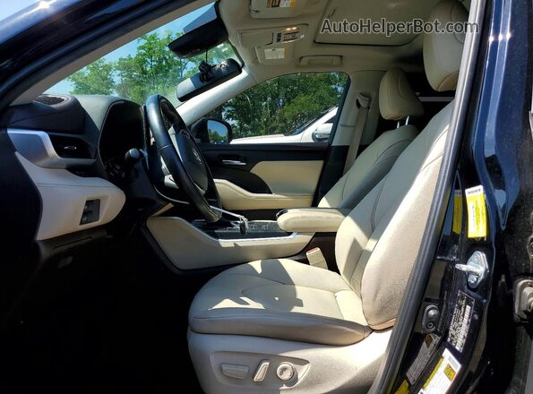 5TDHZRBH6LS506742 2020 TOYOTA HIGHLANDER Black Front interior view