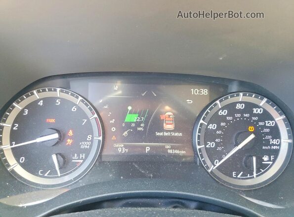 5TDHZRBH6LS506742 2020 TOYOTA HIGHLANDER Black Instrument cluster view