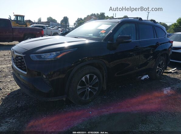 5TDHZRBH6LS513609 2020 TOYOTA HIGHLANDER Black წინა მარცხენა ხედი სამი მეოთხედიდან