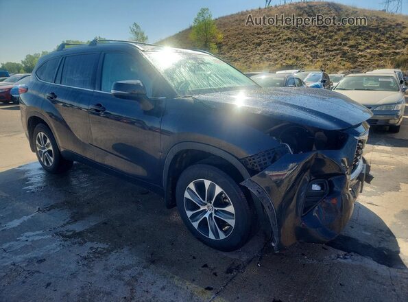 5TDHZRBH9LS514401 2020 TOYOTA HIGHLANDER Черный Передняя правая четверть