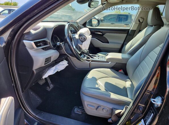 5TDHZRBH9LS514401 2020 TOYOTA HIGHLANDER Черный Вид салона спереди