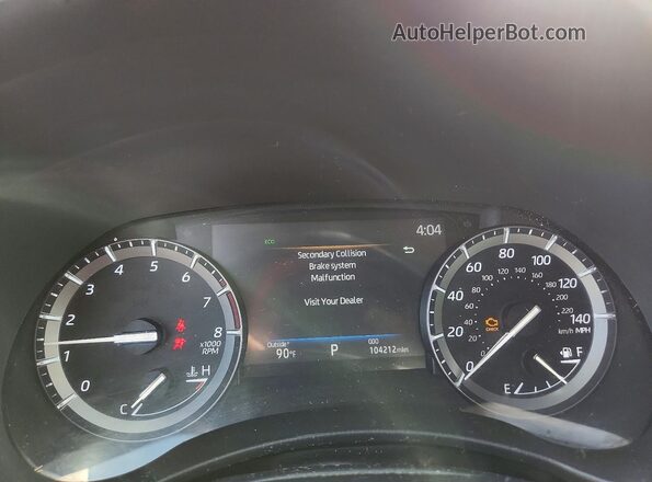 5TDHZRBH9LS514401 2020 TOYOTA HIGHLANDER Черный Вид щитка приборов