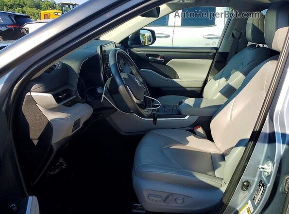 5TDHZRBHXLS001402 2020 TOYOTA HIGHLANDER Blue Widok wnętrza z przodu