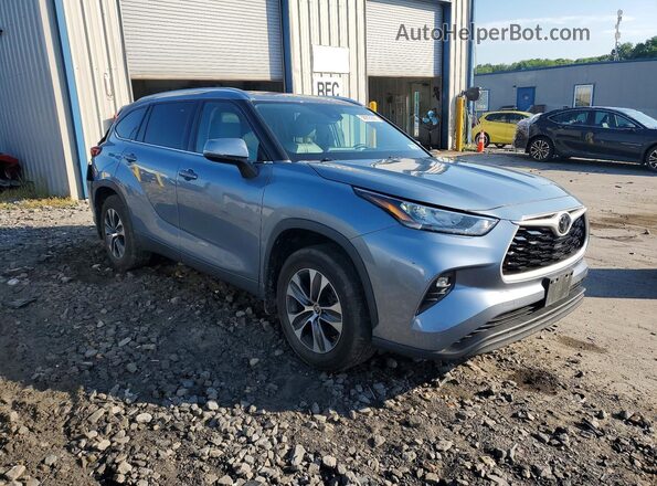 5TDHZRBHXLS001402 2020 TOYOTA HIGHLANDER Blue Przód prawy