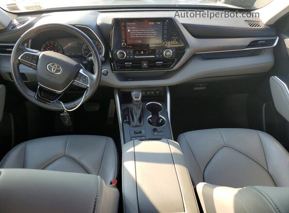 5TDHZRBHXLS001402 2020 TOYOTA HIGHLANDER Blue Widok deski rozdzielczej